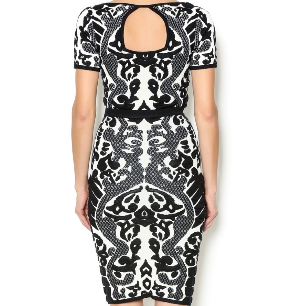 Lucy Paris Baroque printed knit pencil skirt + top